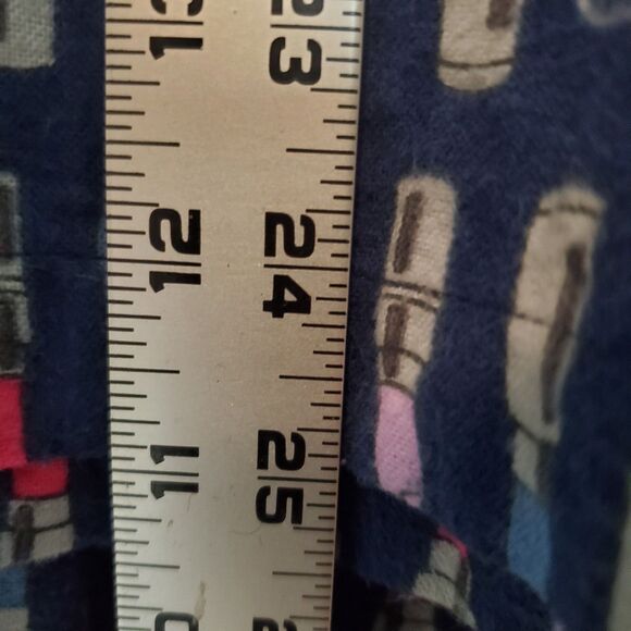 Joe Boxer Pajama Set Flannel Long Sleeves Print Lipstick All Over Womens Sz M - Picture 6 of 13